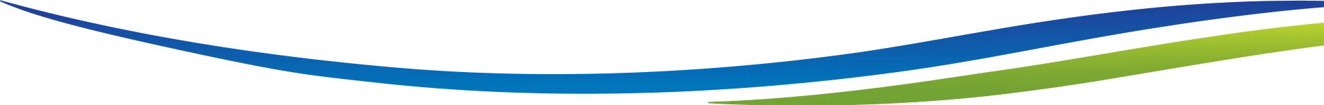 Wavy blue and green bands with a white stripe in between, forming a curved abstract design on a transparent background.