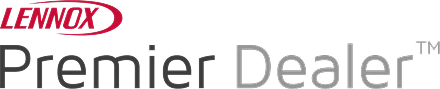 Lennox Premier Dealer logo with "Lennox" in red and "Premier Dealer" in black and gray text.